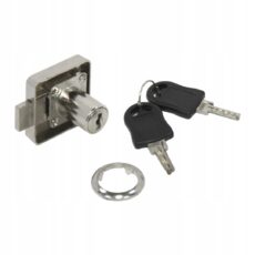 ZAMEK meblowy NA KLUCZ cyfrowy z perforacją do mebli szafki KWADRATOWY