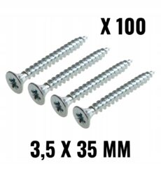 100 x Wkręty 3,5 x 35 do drewna stożkowe hartowane