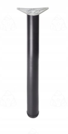 NOGA MEBLOWA REGULOWANA do stołu biurka H-710 fi 60 mm - CZARNA AKS