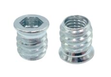 Mufa do drewna M8 x 15 mm 100 szt. dwugwintowa wkręcana z kołnierzem