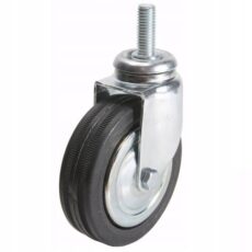 KÓŁKO OBROTOWE GUMOWE fi 75 mm czarne z gwintem M10 DO RURY AKS