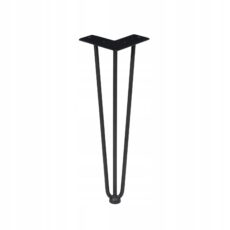 CZARNA NOGA METALOWA DO STOŁU FLASH (3 pręty) 410 mm typu Hairpin LOFT AKS
