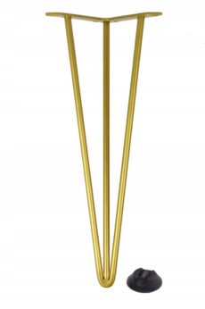 ZŁOTA NOGA METALOWA DO STOŁU FLASH (3 pręty) 715 mm typu Hairpin LOFT AKS