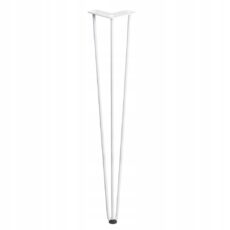 NOGA METALOWA DO STOŁU FLASH (3 pręty) 710 mm typu Hairpin LOFT BIAŁA AKS