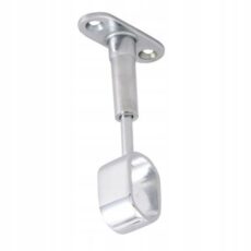 Uchwyt dystansowy z regulacją do drążka owalnego 30x15 przelotowy chrom AKS