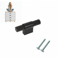 Uchwyt meblowy GAŁKA MEBLOWA ATTICUS 16 CZARNA MATOWA styl nowoczesny AKS