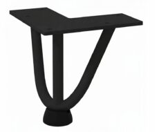 NÓŻKA NOGA DO SZAFKI KOMODY TYPU HAIRPIN 1 SZT. CZARNA 11CM H110MM AKS