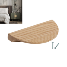 Uchwyt meblowy drewniany BONSAI jesion Solidny duży 96/150 AKS