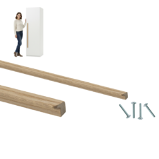 Uchwyt meblowy krawędziowy drewniany MIRA jesion Solidny DŁUGI 1M 100CM AKS