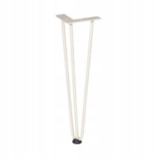 NOGA METALOWA DO STOŁU FLASH (3 pręty) 410 mm typu Hairpin LOFT BIAŁA AKS