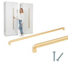 UCHWYT MEBLOWY ZŁOTY MEBLI SZAFY 1,2M 120CM 1200MM NOWOCZESNY BOMO AKS