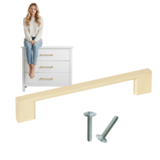 UCHWYT MEBLOWY AK705 AKS roz. 224/256 ZŁOTO ZŁOTY STYLOWY TECHNO AKS