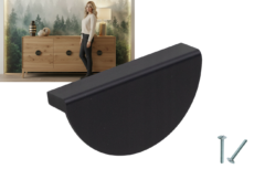 UCHWYT MEBLOWY RASSE AKS 64/96 CZARNY NOWOCZESNY półokrągły