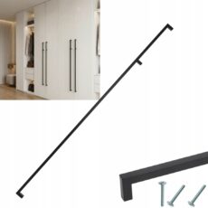 UCHWYT MEBLOWY CZARNY BASE MEBLI UCHWYT SZAFY GARDEROBY 1200MM 120 cm AKS