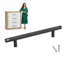 Uchwyt mebl. relingowy COBRA AKS roz128 czarny mat