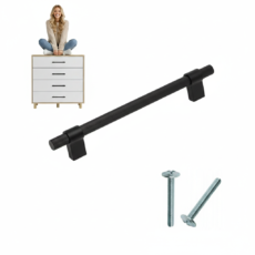 Uchwyt meblowy ATTICUS 160 CZARNY MATOWY stylowy nowoczesny AKS