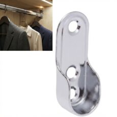 Uchwyt mocowanie drążka owalnego końcówka boczna rozeta 30x15 chrom AKS