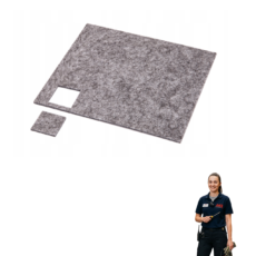 Podkładki filcowe samoprzylepne szare 25x25 mm kwadratowe arkusz 36 szt.