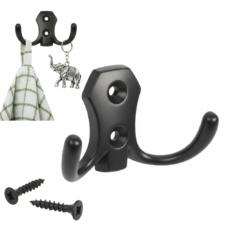 WIESZAK MEBLOWY NA UBRANIA CZARNY WP89