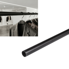 Drążek meblowy czarny fi 25mm rura 120CM