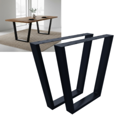 2x NOGA MEBLOWA CZARNA LOFT NOGA DO STOŁU ŁAWKI SZAFKI NOGA STOŁOWA H70CM