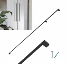 UCHWYT MEBLOWY CZARNY DO MEBLI BLISS DO SZAFKI SZAFY 1178/1200MM 1,2M
