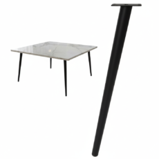NOGA NÓŻKA MEBLOWA STOŻEK czarna 720 mm 72cm Skośna AKS