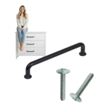 Uchwyt meblowy LOFT 128 CZARNY MATOWY stylowy nowoczesny AKS