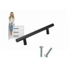 UCHWYT meblowy RELINGOWY 320/370 CZARNY MAT loft
