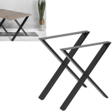 2x NOGA MEBLOWA CZARNA LOFT NOGA DO STOŁU BIURKA NOGA STOŁOWA H70CM AKS