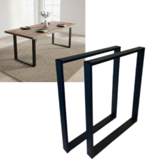 2x NOGA MEBLOWA CZARNA LOFT NOGA DO STOŁU ŁAWKI SZAFKI NOGA STOŁOWA H80CM