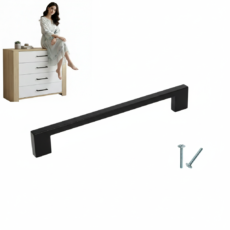 UCHWYT MEBLOWY CZARNY BLISS DO MEBLI UCHWYT DO SZAFKI KUCHENNEJ 320/342 MM